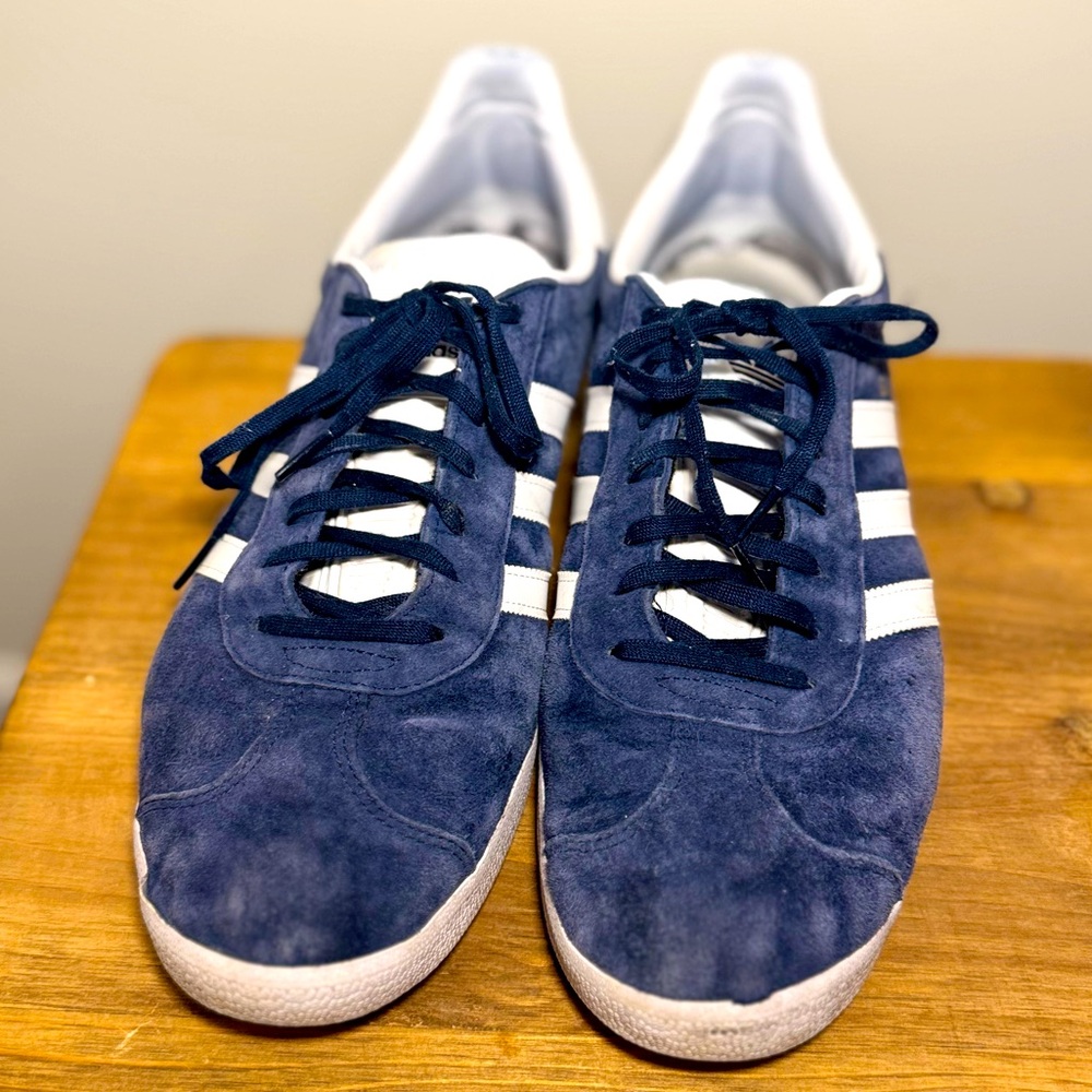Adidas Blue and White Gazelle Sneakers